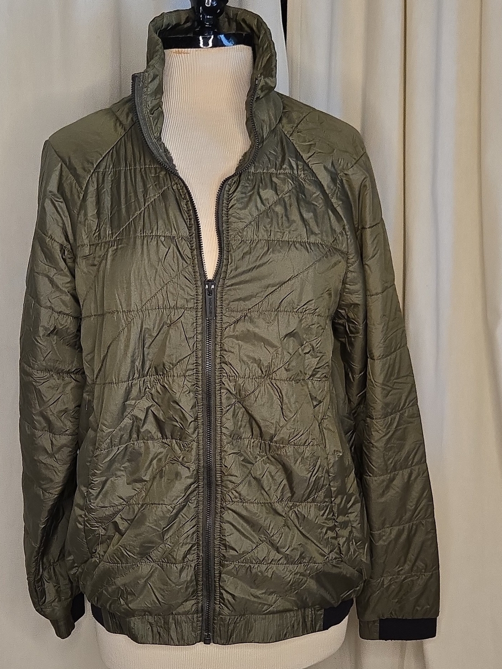 Holden Men's Olive Green Quilted Windbreaker Jacket